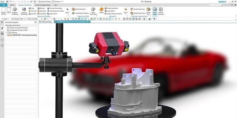 3D-s szkennelés feldolgozása, visszamodelezése (NX Scan to Part)