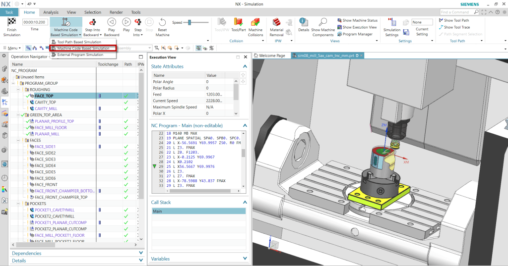 Szerszámgép szimuláció 2