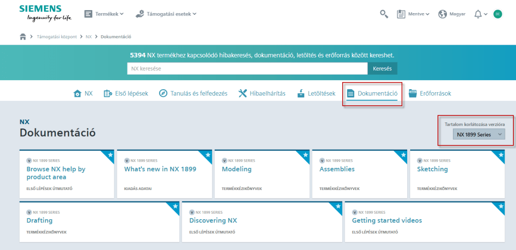 NX Help dokumentáció 2.
