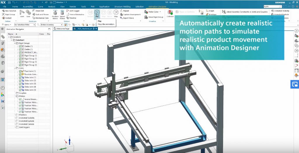 NX Animation Designer modulban