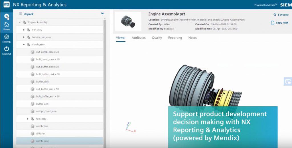 NX Reporting & Analytics modul, Mendix alapon