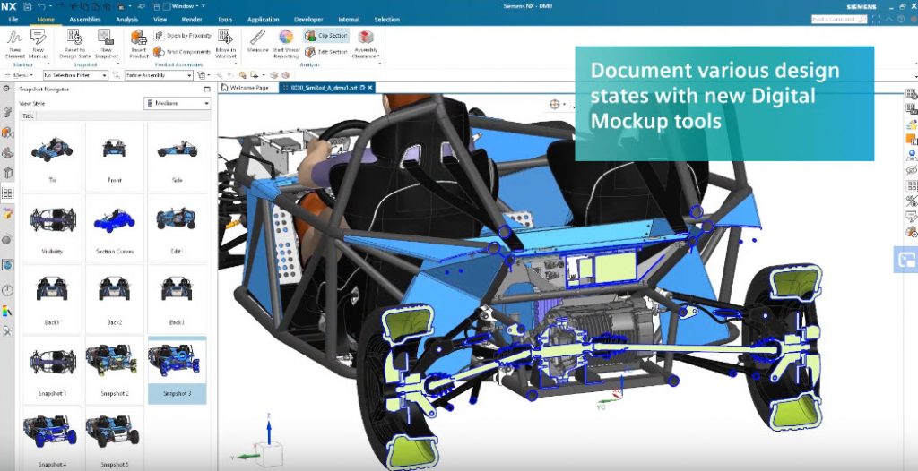 NX Digital Mockup újdonságok a megjelenítés területén