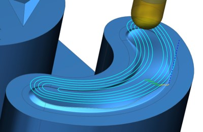 A maradék nagyoló funkció automatikusan azonosítja a megmaradt anyagot, és egyenletes folyamatos szerszámpályával megmunkálja.