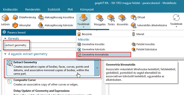 Magyar nyelvű NX-ben angol nyelvű parancsok keresése 3