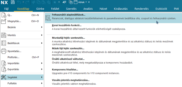 Magyar nyelvű NX-ben angol nyelvű parancsok keresése